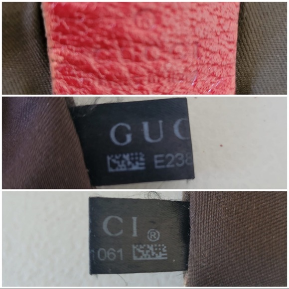 GUCCI Authentic GG Canvas Red Leather Princy Tote Bag - Picture 3 of 7